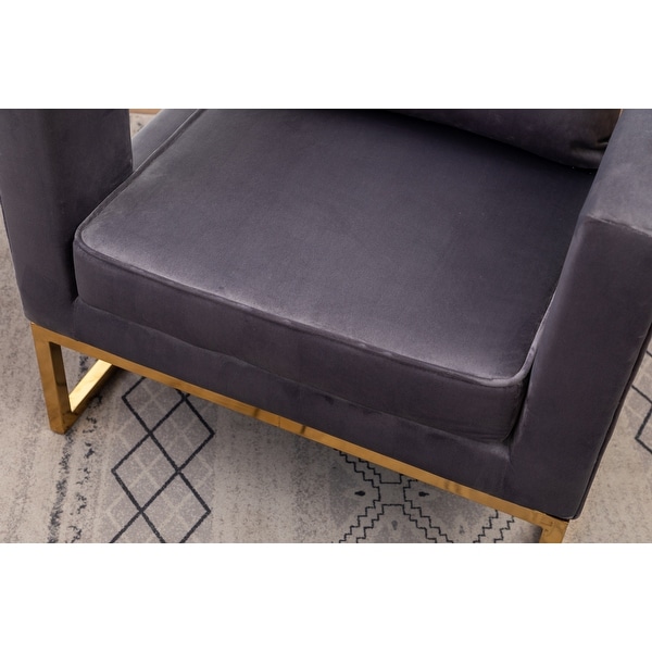 Roundhill Furniture Lenola Contemporary Upholstered Accent Armchair