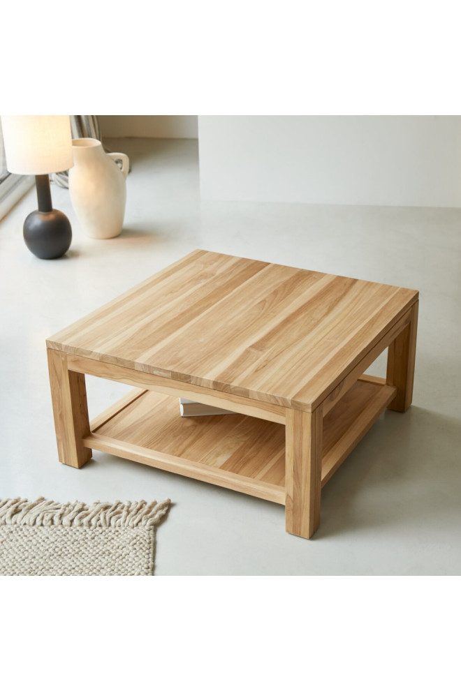 Square Teak Coffee Table  Tikamoon Eve   Transitional   Coffee Tables   by Oroa   Distinctive Furniture  Houzz