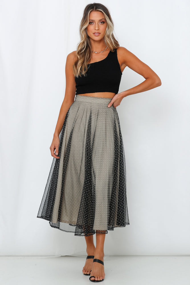 Keep It Smart Midi Skirt Black