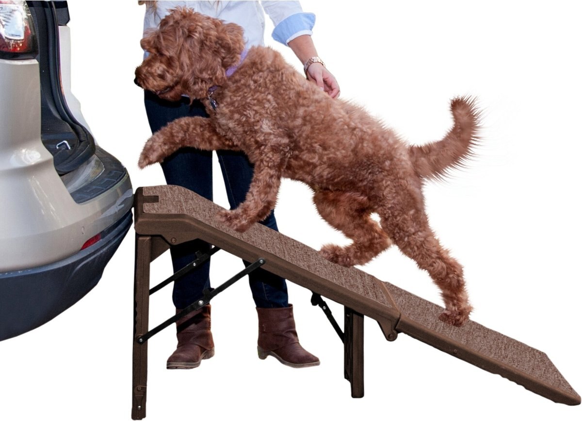 Pet Gear Free-Standing Extra Wide Carpeted Dog Car Ramp