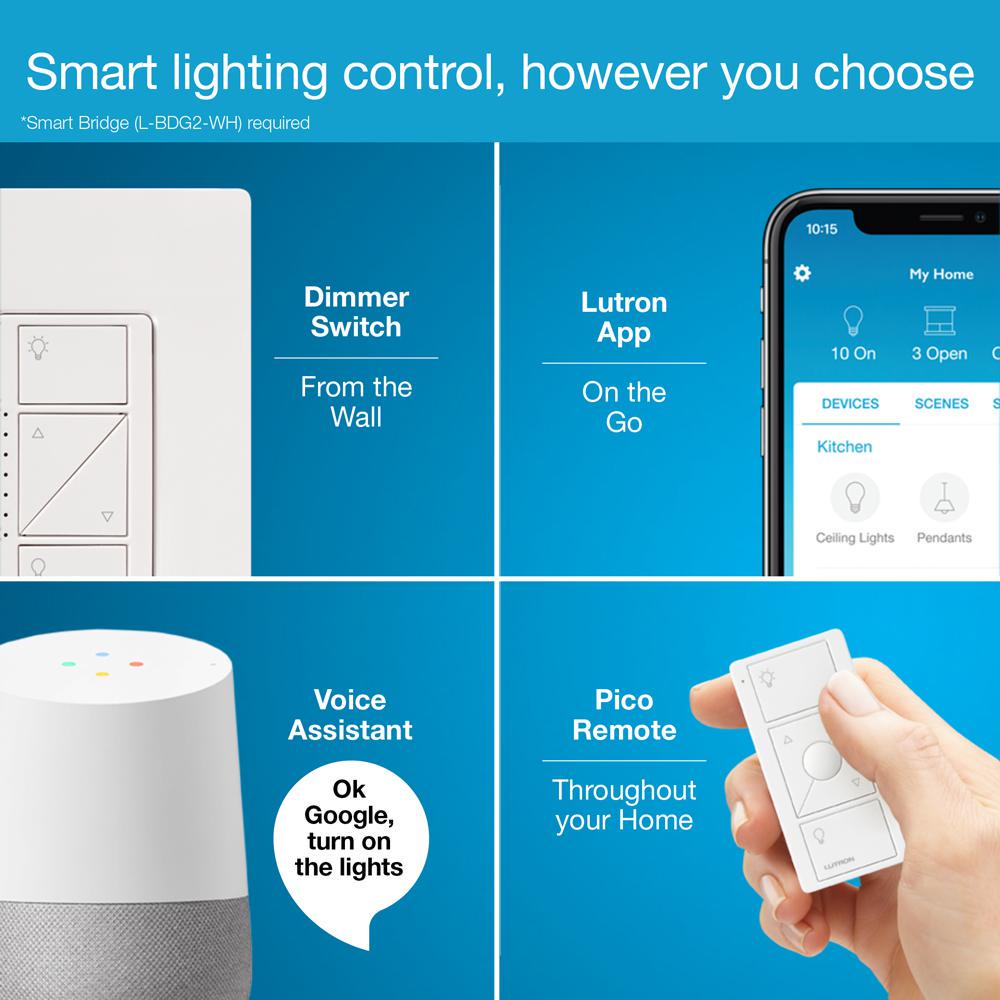 Lutron Caseta Smart Dimmer Switch Kit with Remote