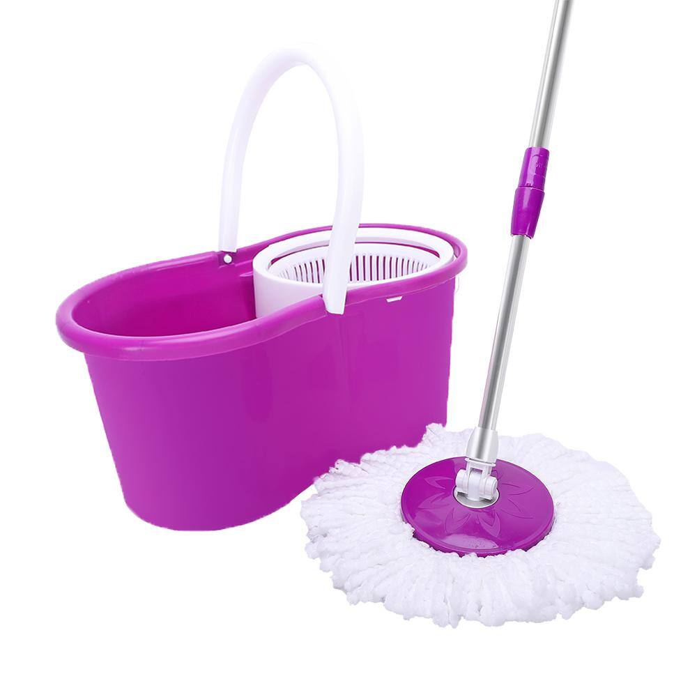 Winado Microfiber Spin Mop String with Bucket Mop Kit Purple 941228129732