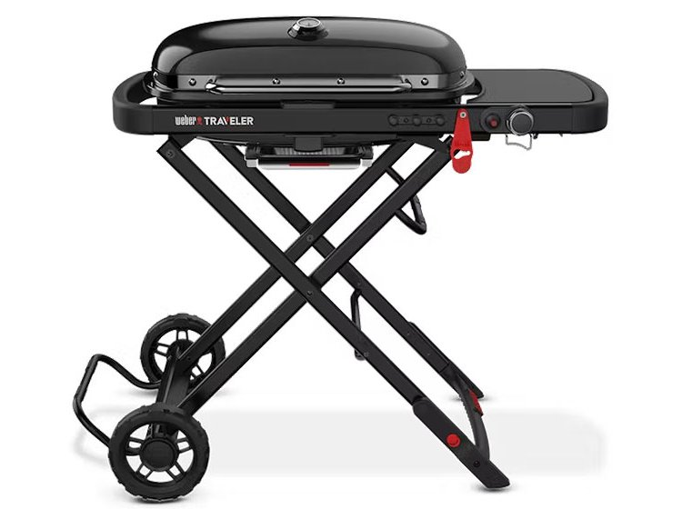 Weber Traveler Stealth Edition Portable Gas Grill