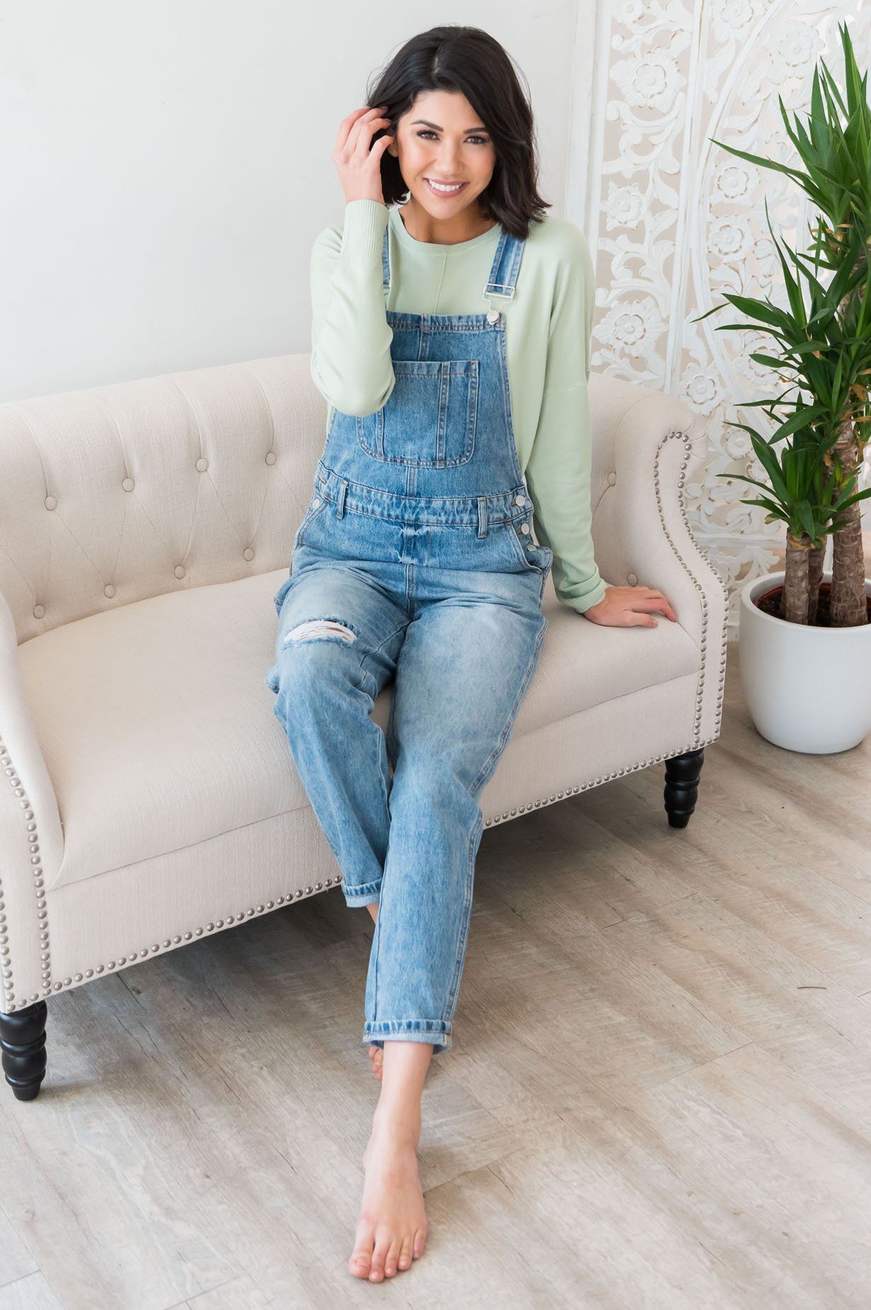 The Paris Modest Denim Overalls