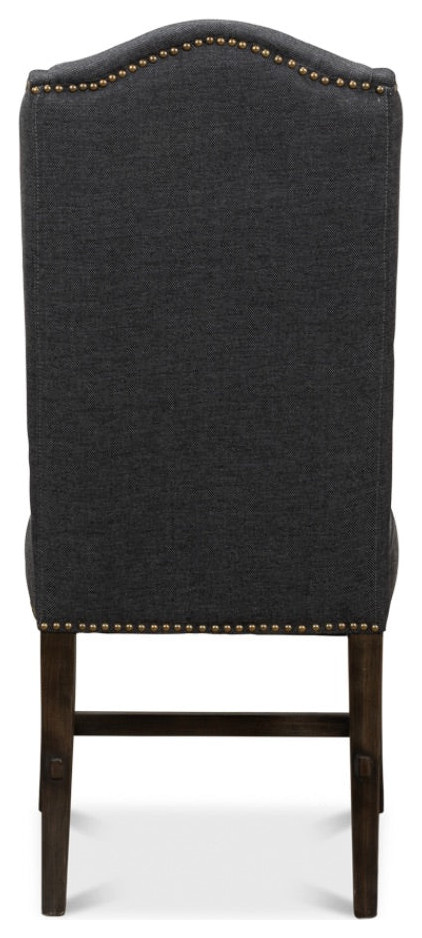 Black High Back Dining Chairs Set of 2   Traditional   Dining Chairs   by Sideboards and Things  Houzz