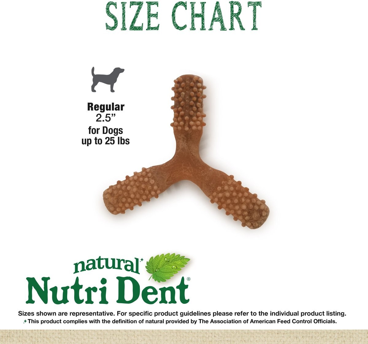 Nylabone Nutri Dent Easy Hold Trios Dental Dog Chew Treats， Regular， 20 count