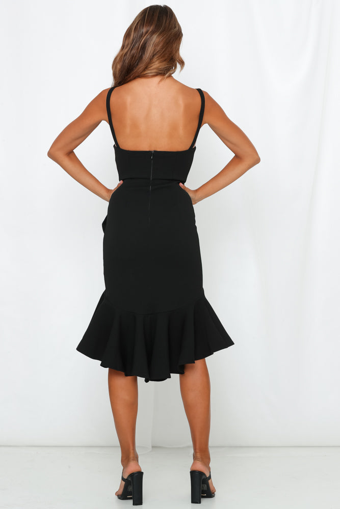 Hard To Be Cool Midi Dress Black