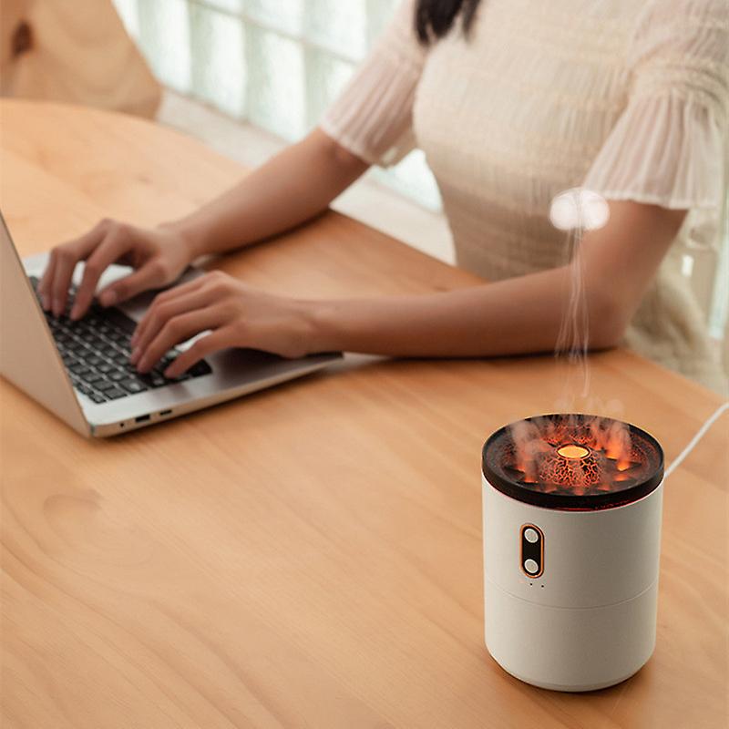 Volcanic Flame Aroma Essential Oil Diffuser Usb Portable Jellyfish Air Humidifier Night Light Lamp Fragrance Humidifier