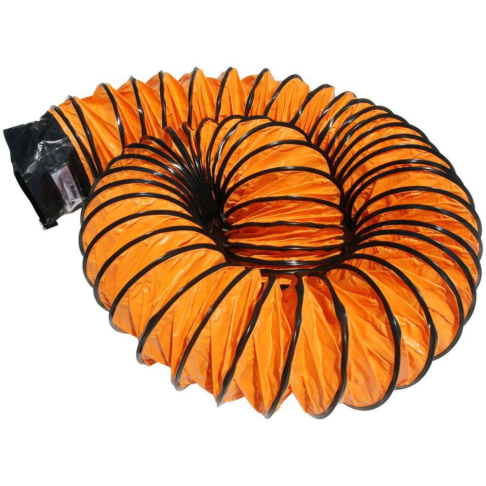 Rubber-Cal 20 in. D x 25 ft. Air Ventilator Orange Coil - Flexible Ducting - Orange 01-191-20