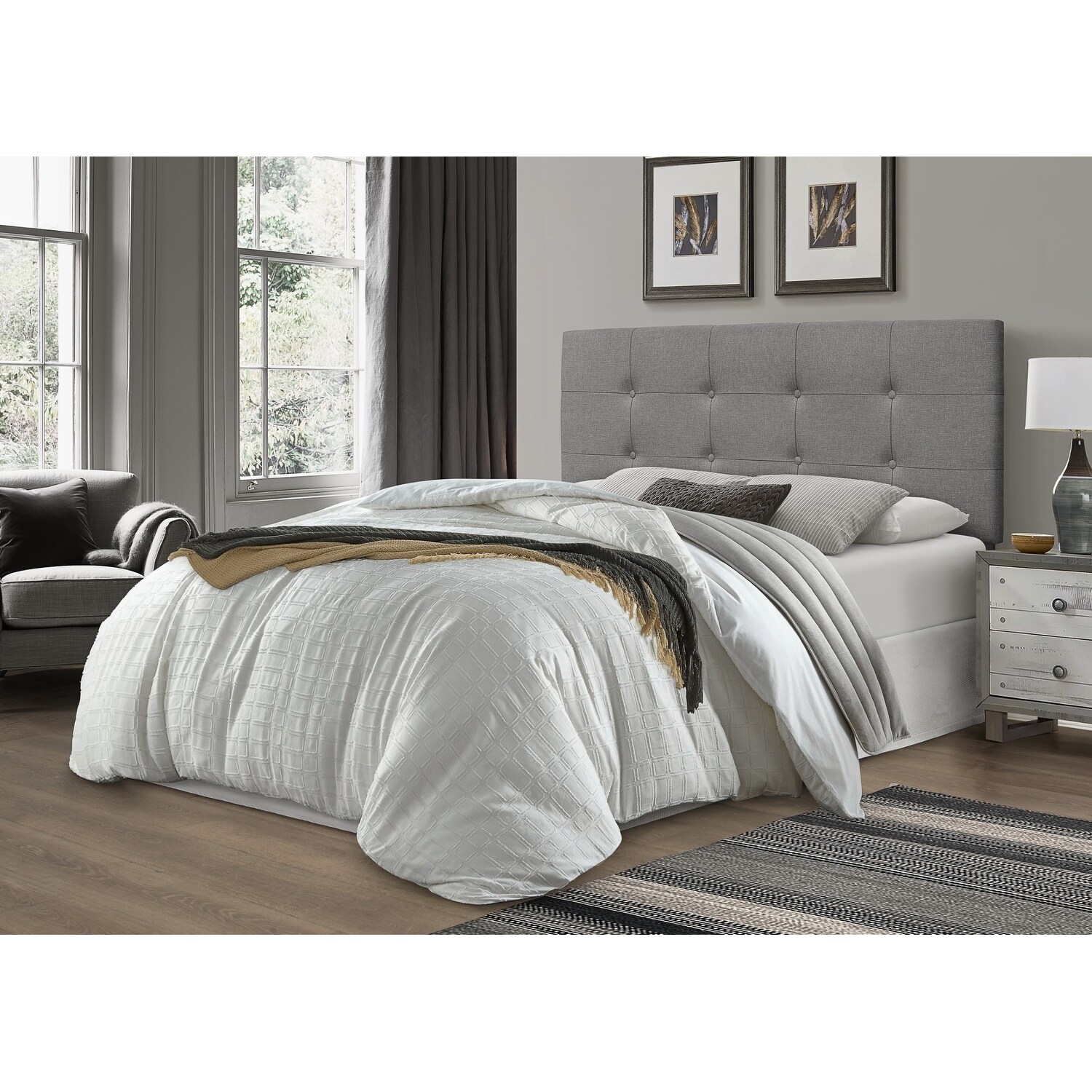 Gina Upholstered Headboard - - 33094216