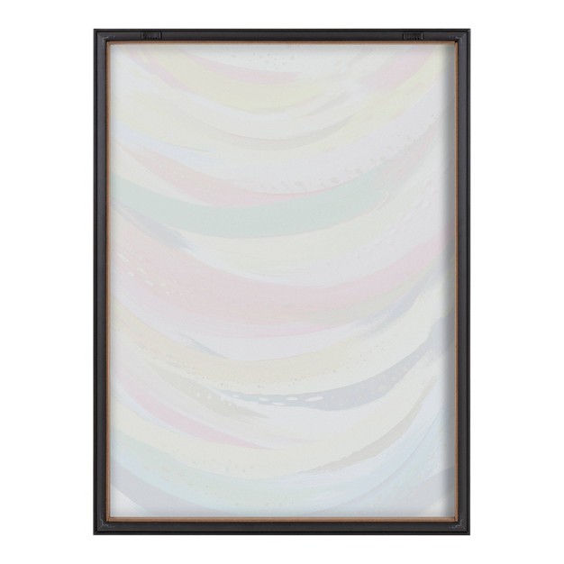 X 24 quot Blake Brushstroke 117 By Jessi Raulet Of Ettavee Framed Printed Glass Gray Kate amp Laurel All Things Decor