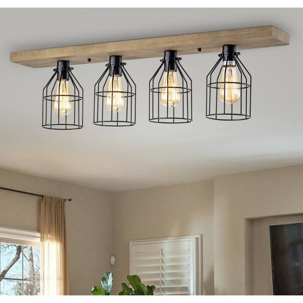 X 35 quot X 9 quot 4 light Barn Daisy Road Pendant Black Warehouse Of 