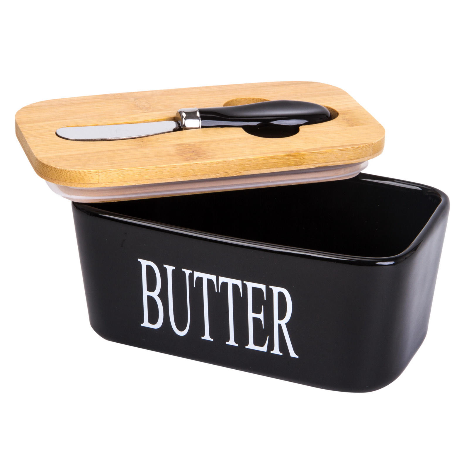 Larger Butter Dish with Cover and knife-Ceramics Butter Container with Lid for Countertop，Butter Dishes with Covers Perfect for East West Coast Butter