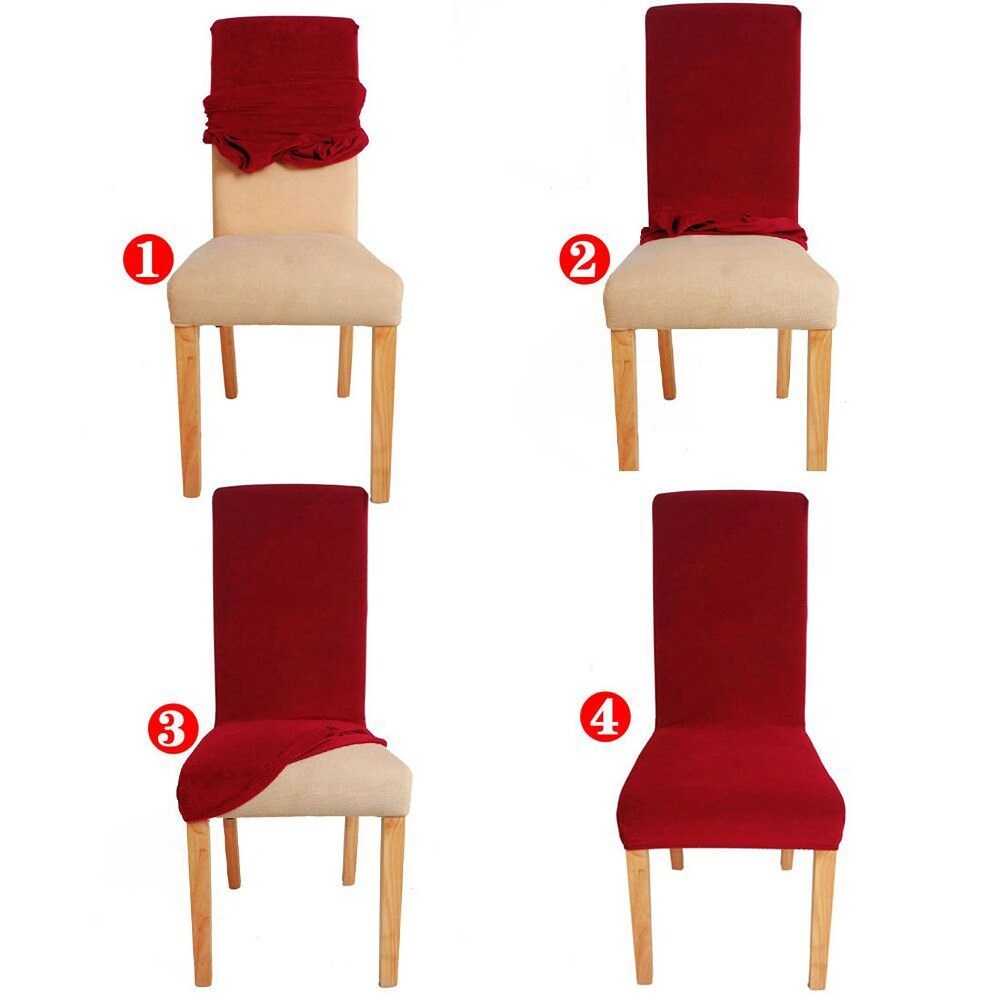 Stretchy Dining Chair Cover Short Chair Covers Washable Protector