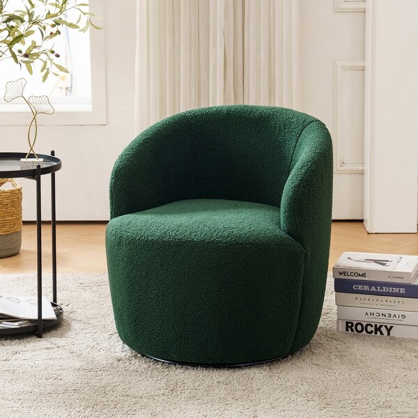 Teddy Fabric Upholstery Barrel Chair Swivel Chair