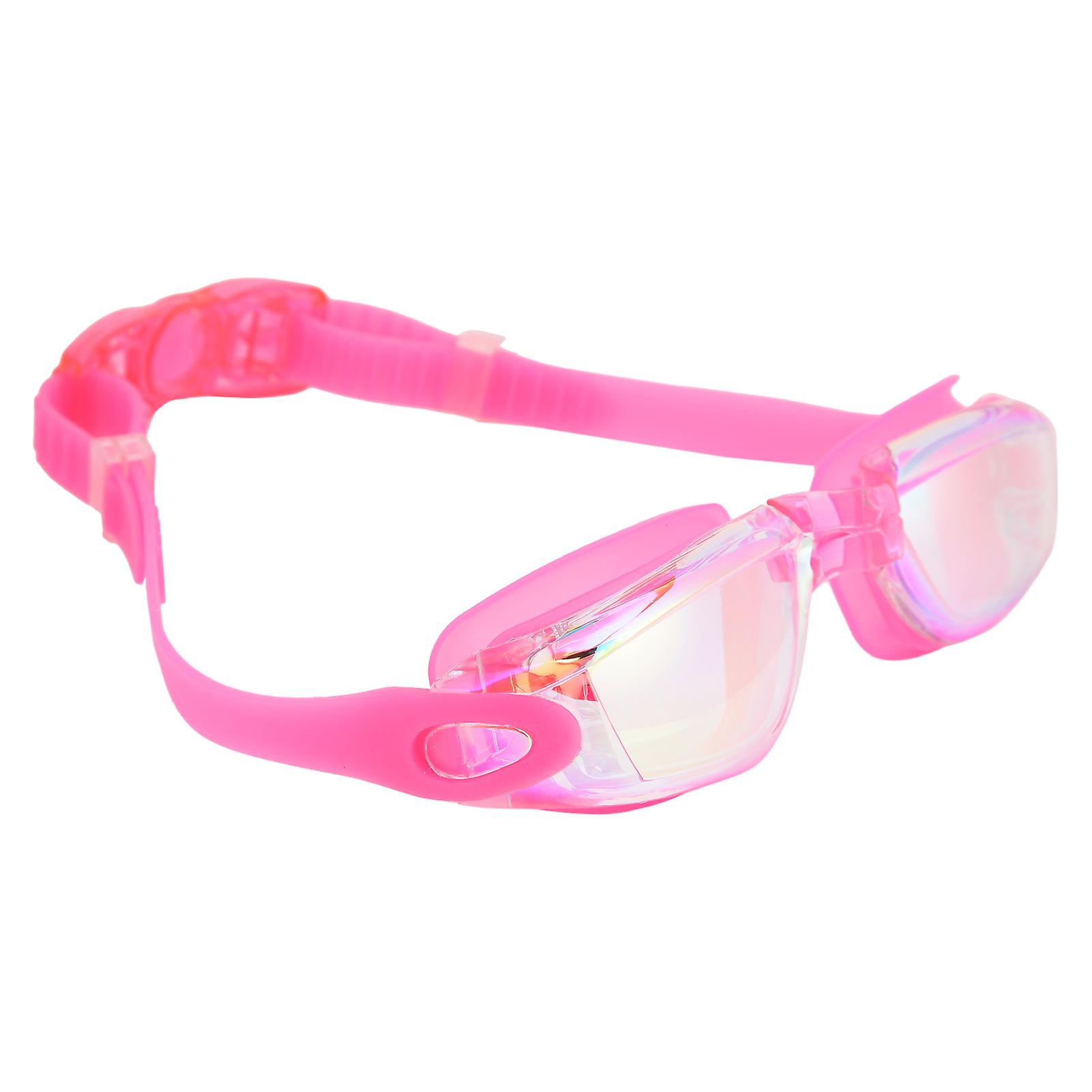 Swimming Goggles For Adults No Leaking Anti Fog Electroplating Swim Glasses Gogglescolorful Pink