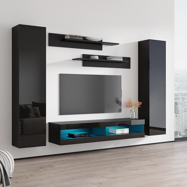 Fly AB1 34TV Wall Mounted Floating Modern Entertainment Center