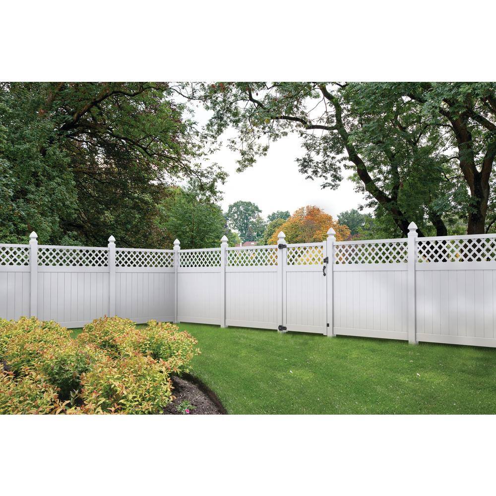 Barrette Outdoor Living 6 ft. H x 6 ft. W Valley White Vinyl Fence Panel Kit 73014375