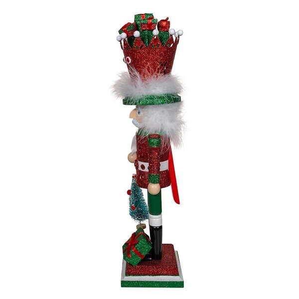 Kurt Adler 18Inch Hollywood Nutcrackers Red and Green with Presents Crown Nutcracker