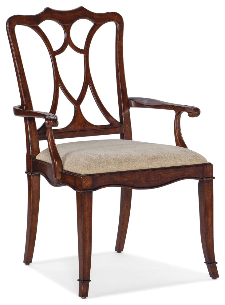 Charleston Upholstered Seat Arm Chair   Transitional   Dining Chairs   by Hooker Furniture  Houzz