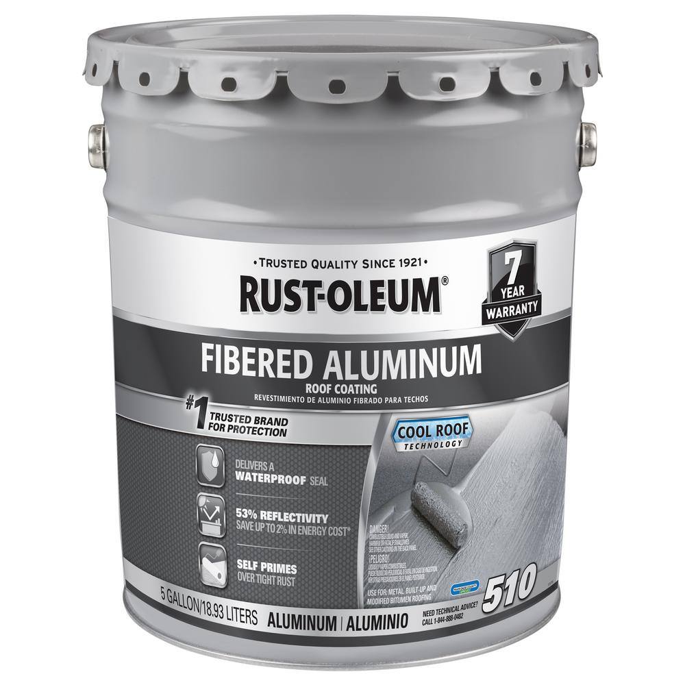 Rust-Oleum 5 Gal. 7-Year Fibered Aluminum Reflective Roof Coating 301997