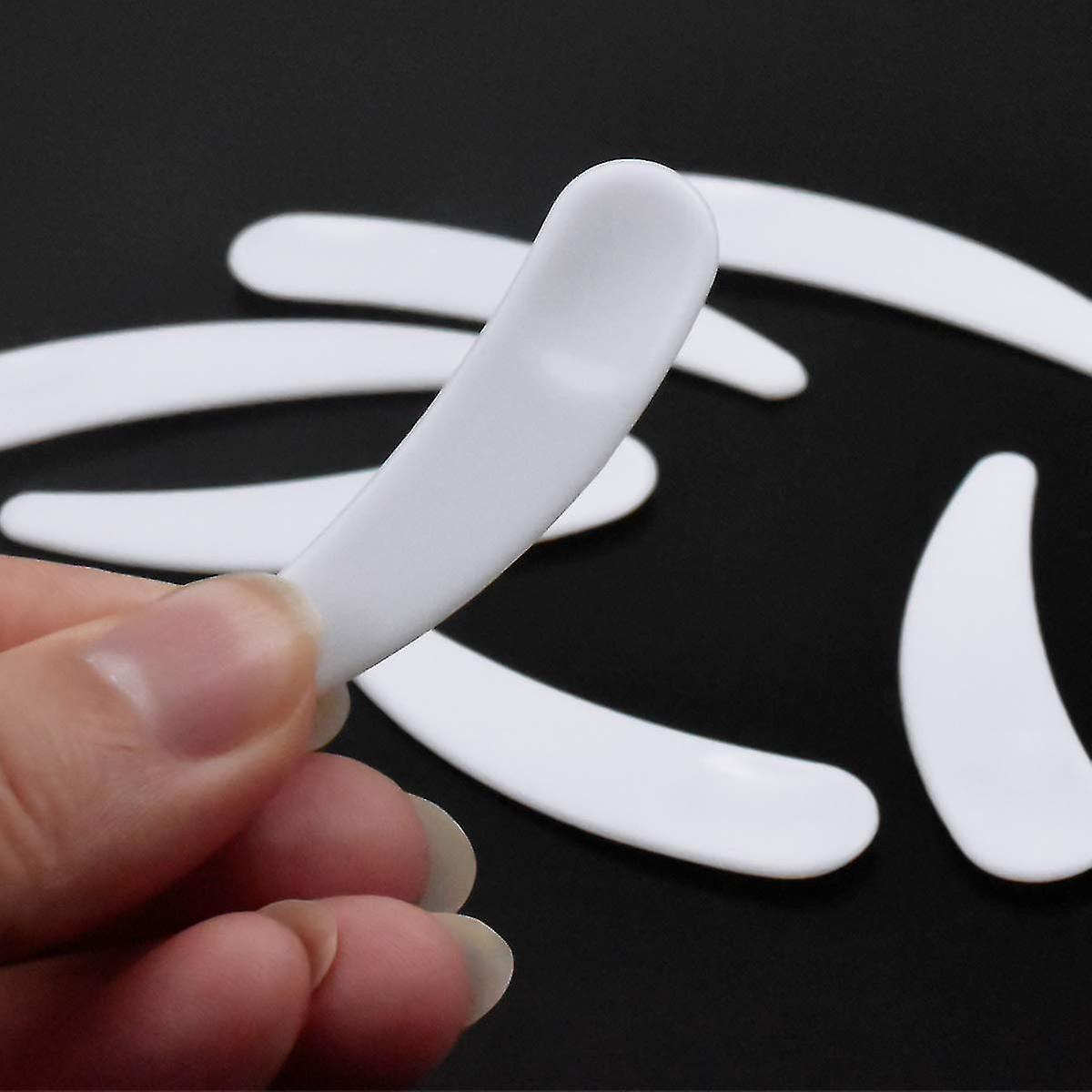 100pcs Mini Disposable Curved Cosmetic Spatula Scoop