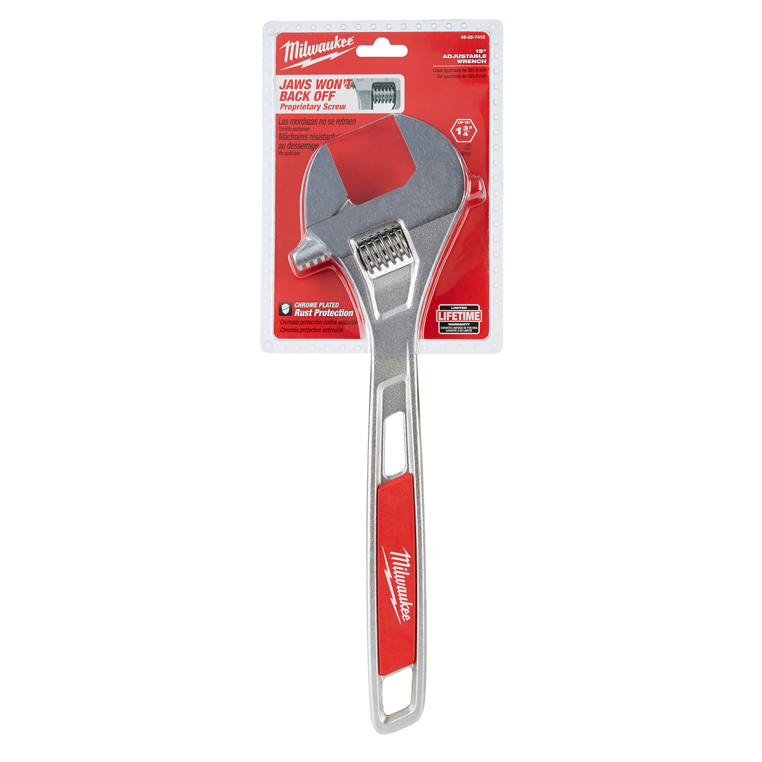 MW SAE Adjustable Wrench 15 in. L 1 pc