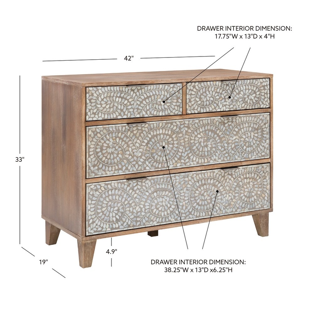 Clematis 4 Drawer Console