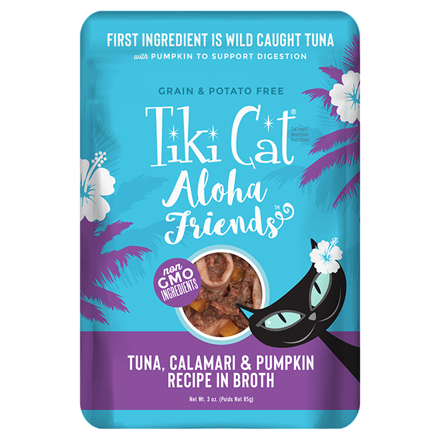 Tiki Cat Aloha Friends Grain Free Tuna with Calamari and Pumpkin Cat F