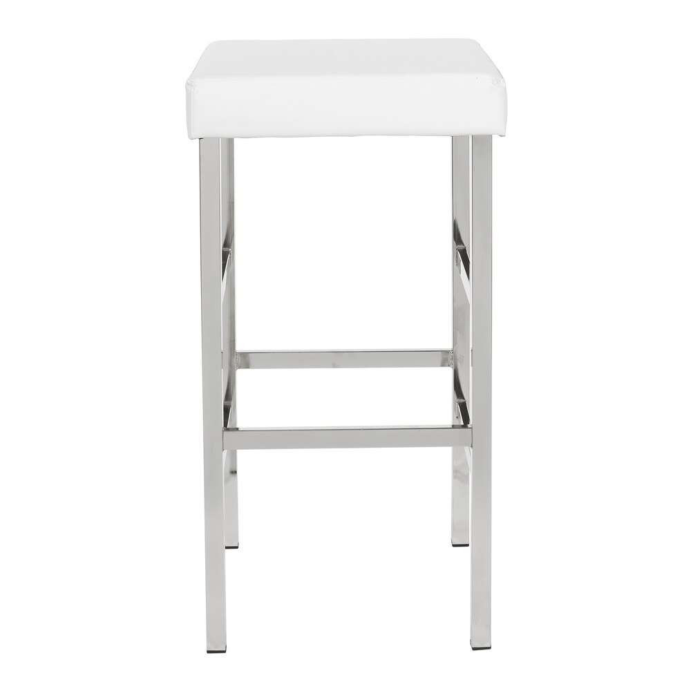 Porch   Den Mulloy Chrome 30 inch Backless Stool