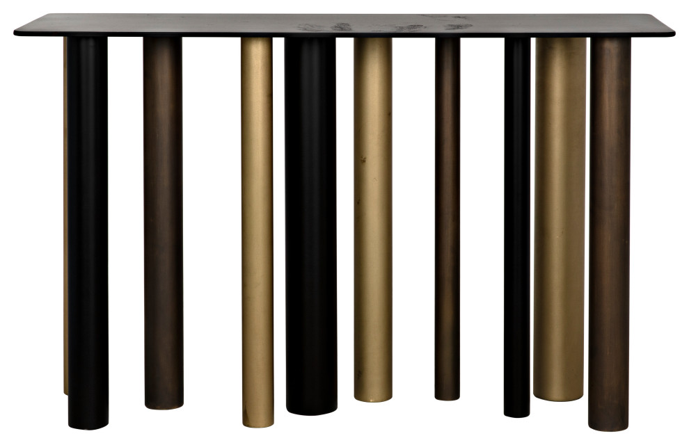 Tessio Console  Steel   Contemporary   Console Tables   by Noir  Houzz