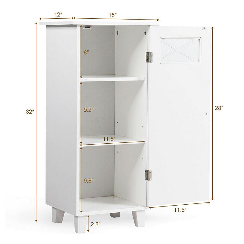 Bathroom Cabinet Free Standing Storage Side Table Organizer