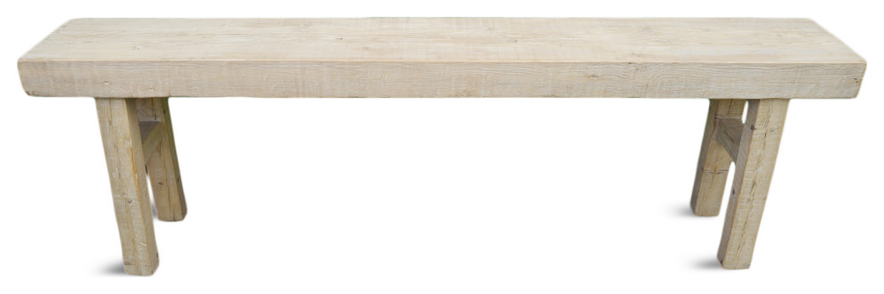 Hefty Bleached Farm Console Table   Farmhouse   Console Tables   by Design Mix Furniture  Houzz