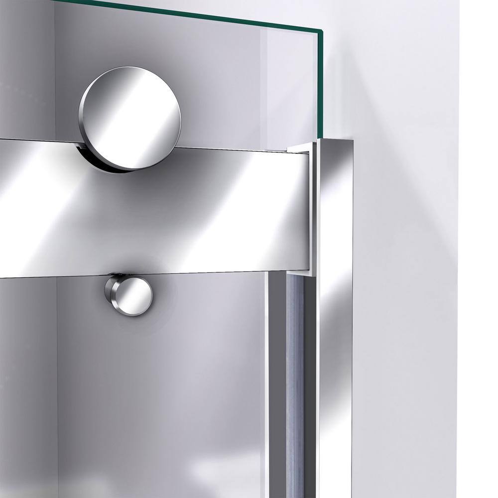 DreamLine Sapphire 56 in. to 60 in. W x 76 in. H Semi-Frameless Bypass Shower Door in Chrome SHDR-6360762-01