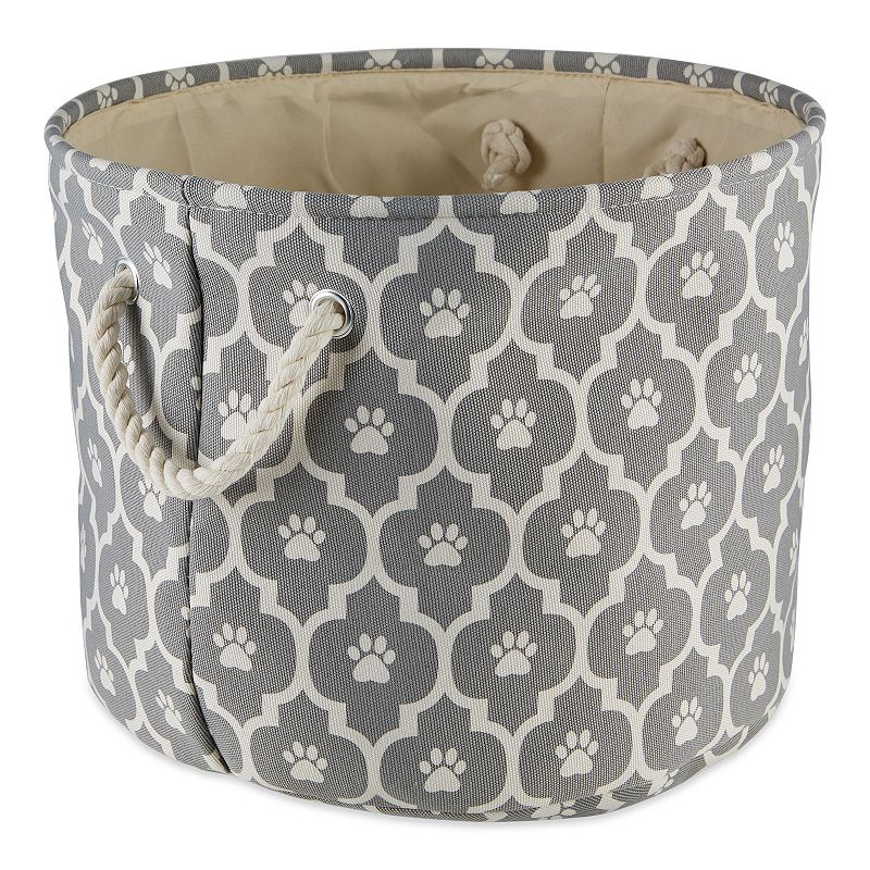 12 Decorative Round Small Lattice Paw Pet Storage Bin