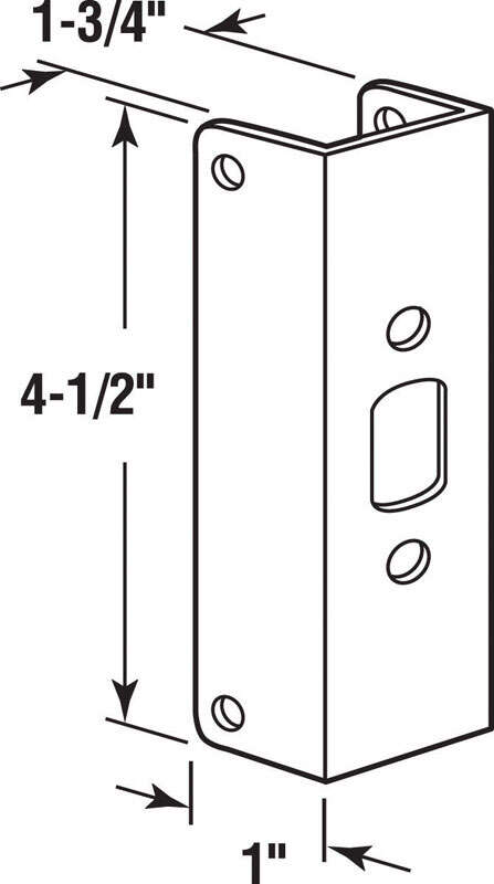 Prime-Line 4.5 in. H X 1 in. L Brushed Stainless Steel Stainless Steel Door Edge Reinforcer