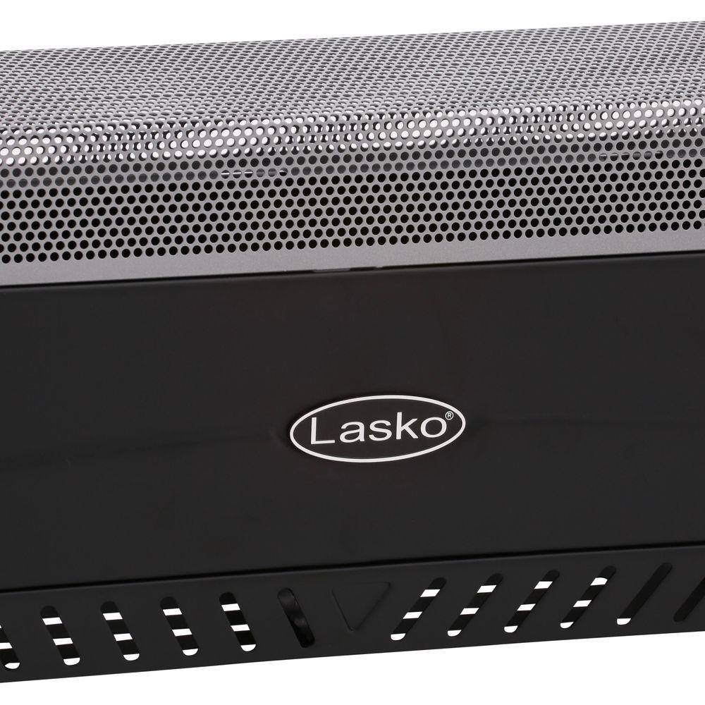 Lasko Low Profile 1500-Watt Electric Silent Room Space Heater with Digital Display and Tip-Over Safety Switch Black 5624