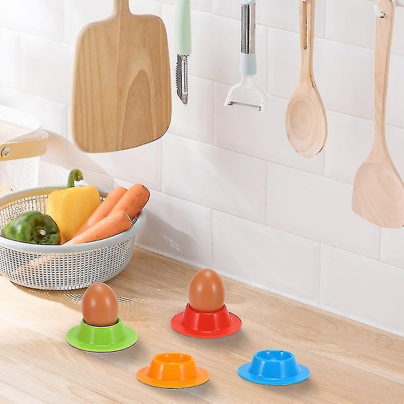 Set Of 4 Silicone Egg Cups Colors Works Kitchen Silicone Eggcup Random Color