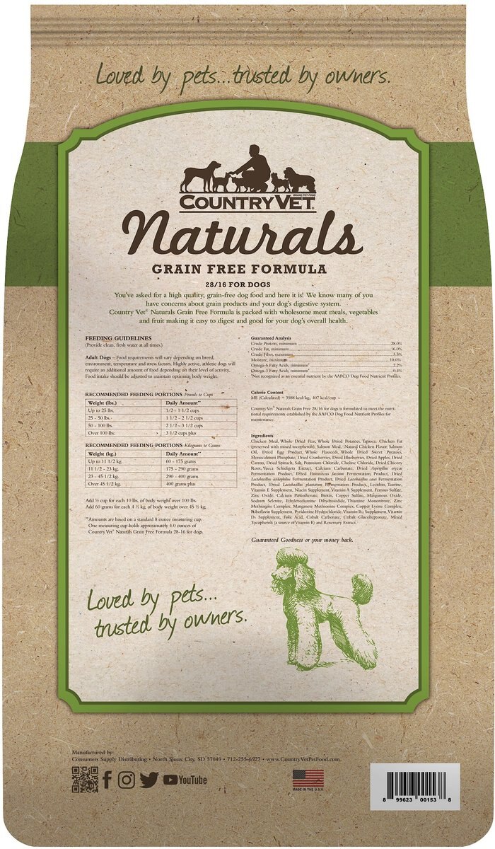 Country Vet Naturals 28-16 Grain-Free Dog Food