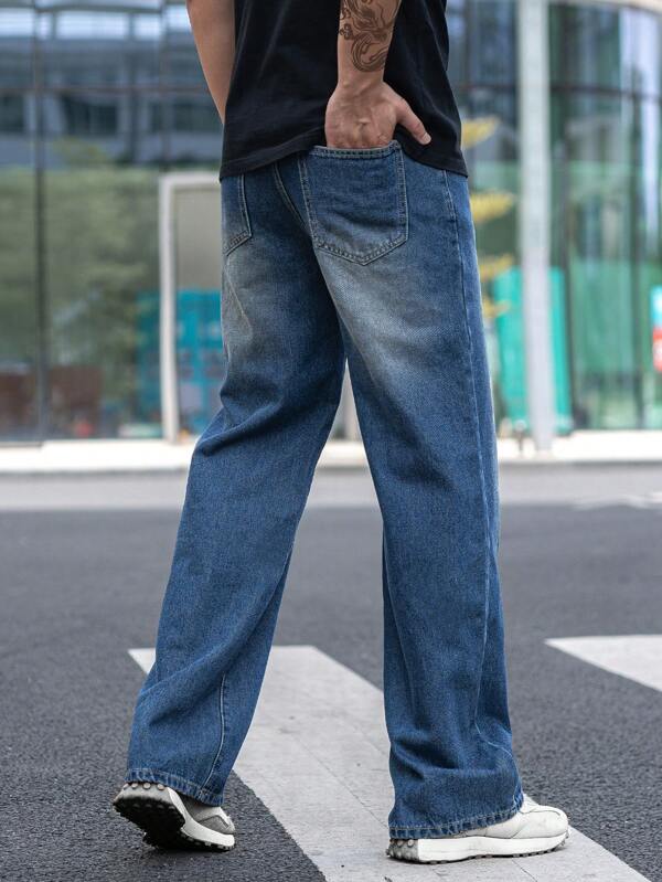 Hypemode Men Slant Pocket Straight Leg Jeans