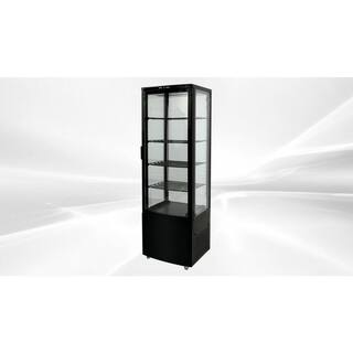 Cooler Depot 21 in. W 8.3 cu. ft. Commercial Upright Refrigerated Glass Case Display in Black DXXCL-238