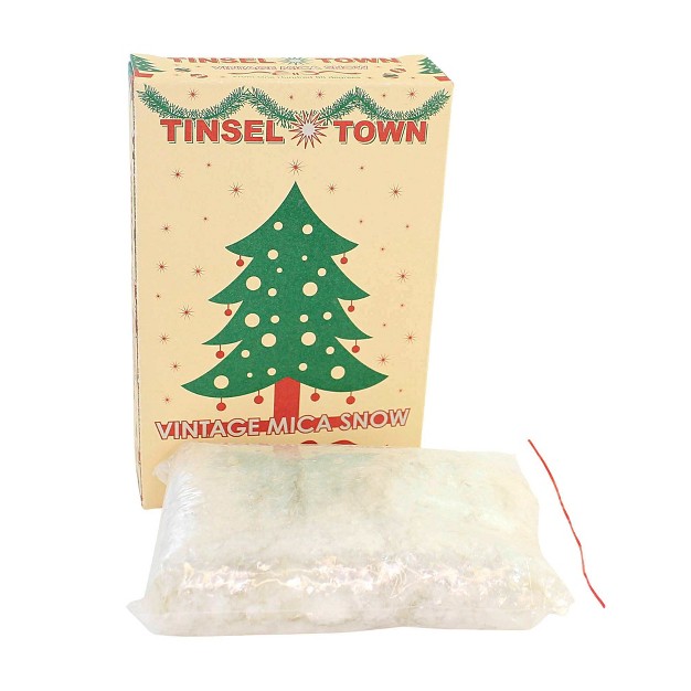 Christmas Mica Snow One Box Of Snow 7 0 Inches Vintage Looking Tinsel Town Wb0009 Plastic White