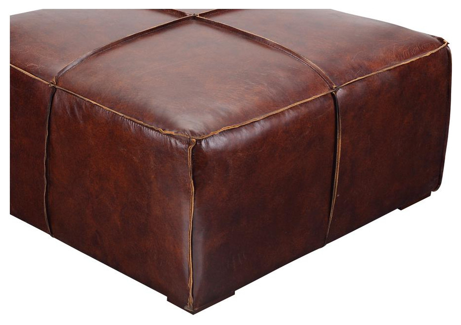 Stamford Leather Coffee Table   Dark Brown  Belen Kox   Contemporary   Coffee Tables   by BisonOffice  Houzz