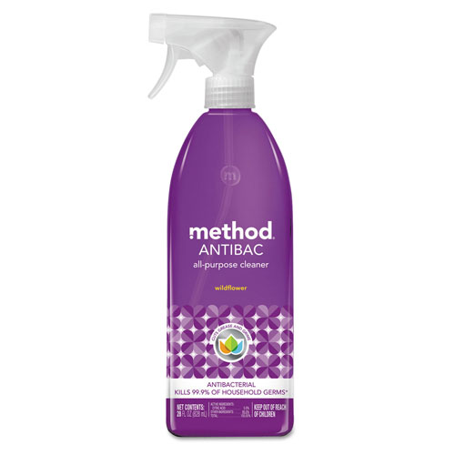 Method Products Inc. Method Products Antibac All-Purpose Cleaner | Wildflower， 28 oz Spray Bottle， 8