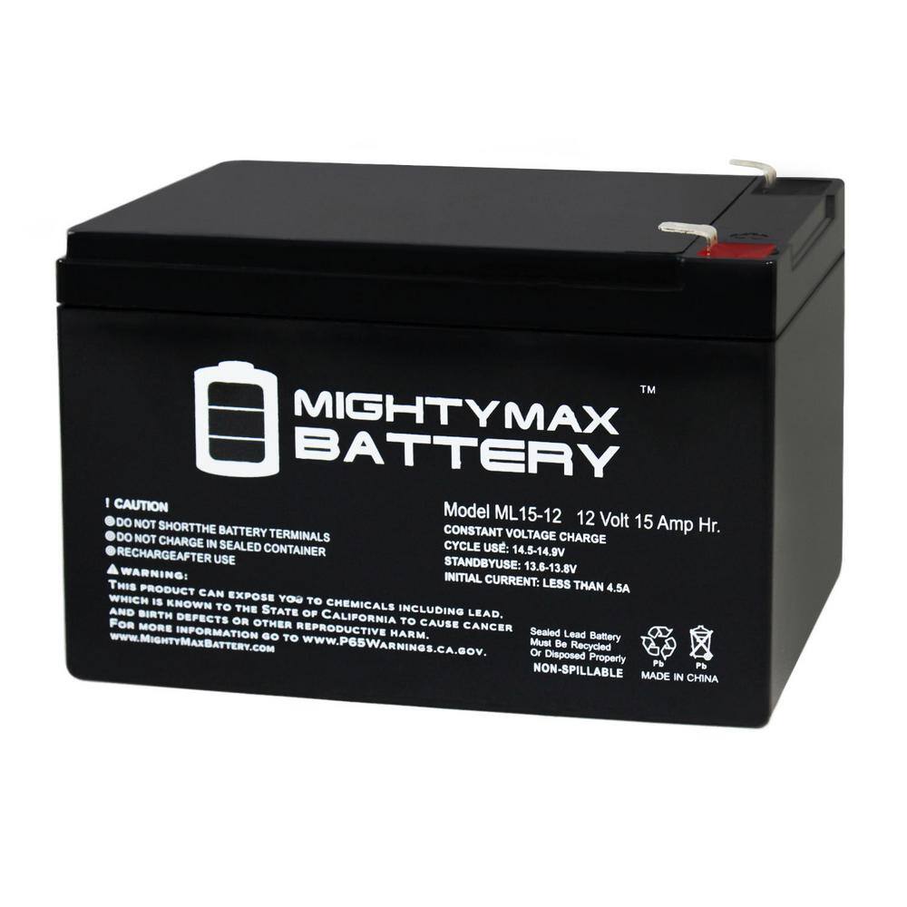 MIGHTY MAX BATTERY 12V 15AH F2 Replacement Battery for Peg Perego John Deere Gator MAX3535660