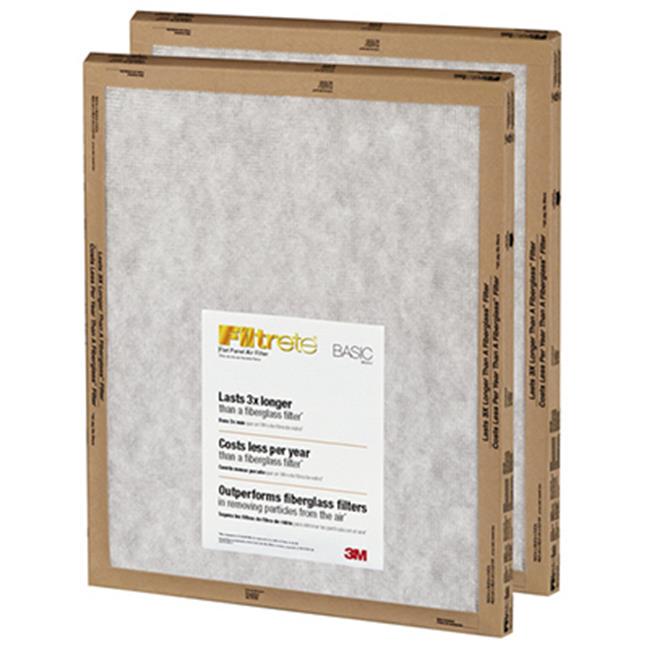 3M FPA01-2PK-24 White Flat Panel Filtrate Filter， 16 x 25 x 1 in.  Pack of 24