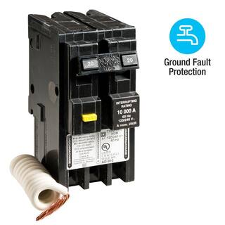 Square D Homeline 20 Amp 2-Pole GFCI Circuit Breaker HOM220GFIC