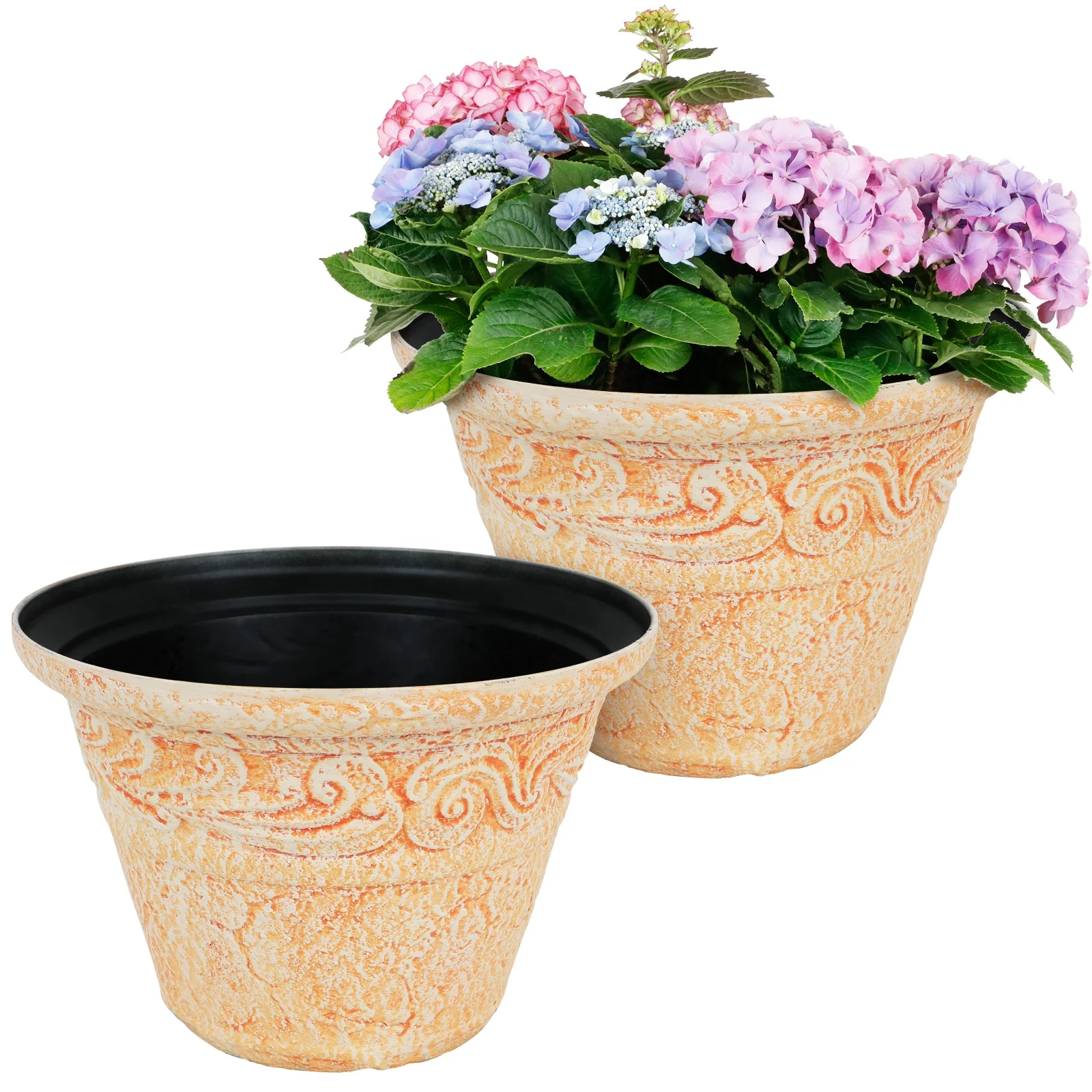 Worth 2 Pieces Set Rough Plastic Indoor Garden Supplies Garden Pots Planters Outdoor Large Flower Pots