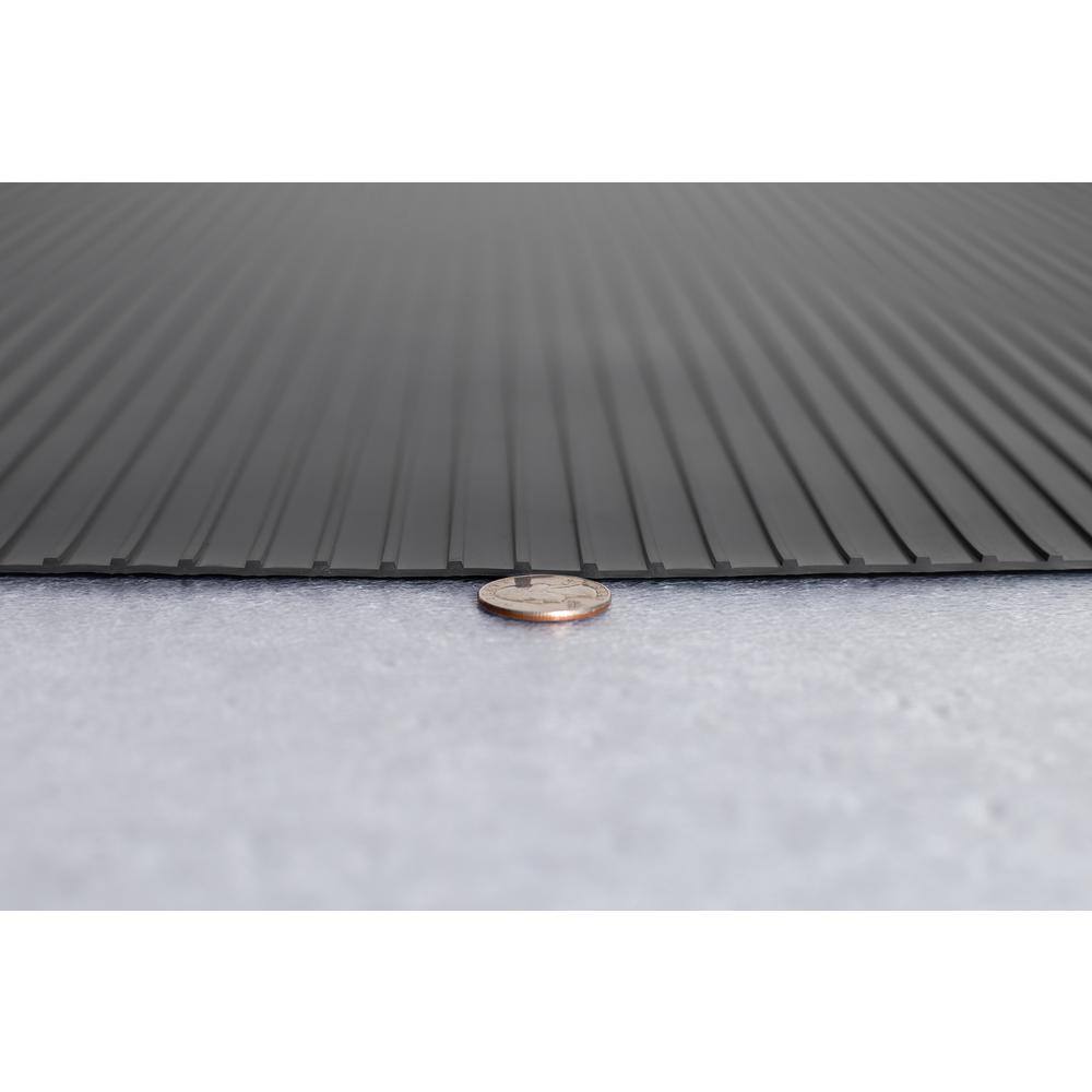 G-Floor Rib 10 ft. x 24 ft. Slate Grey Vinyl Garage Flooring Cover and Protector GF55RB1024SG