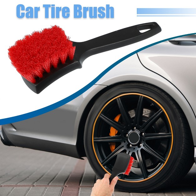 Unique Bargains Short Handle Soft Bristle Car Washing Wheel Tire Brush